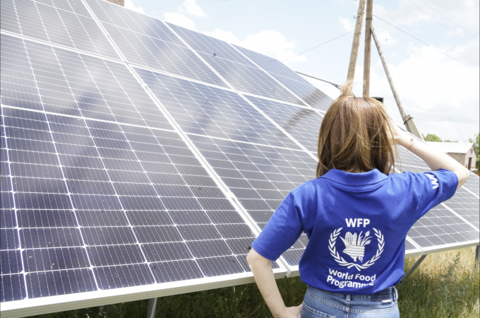 A solar station being installed in Armenia. Photo: WFP/Mariam Avetisyan
