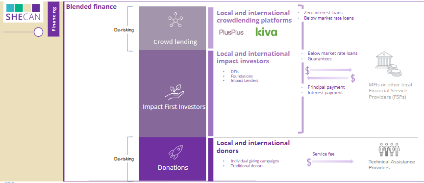 SheCan blended finance approach