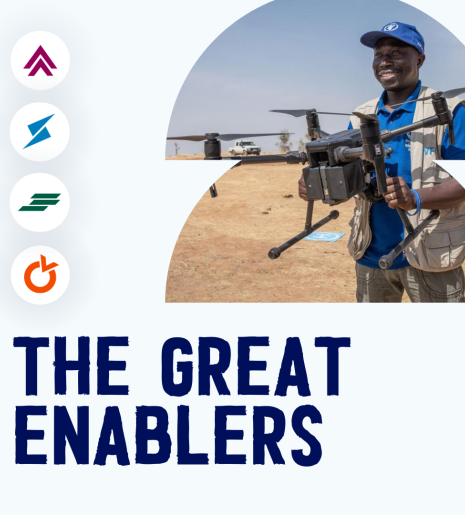 The Great Enablers, WFP employee holding a drone