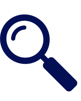 Illustration of a magnifying glass.