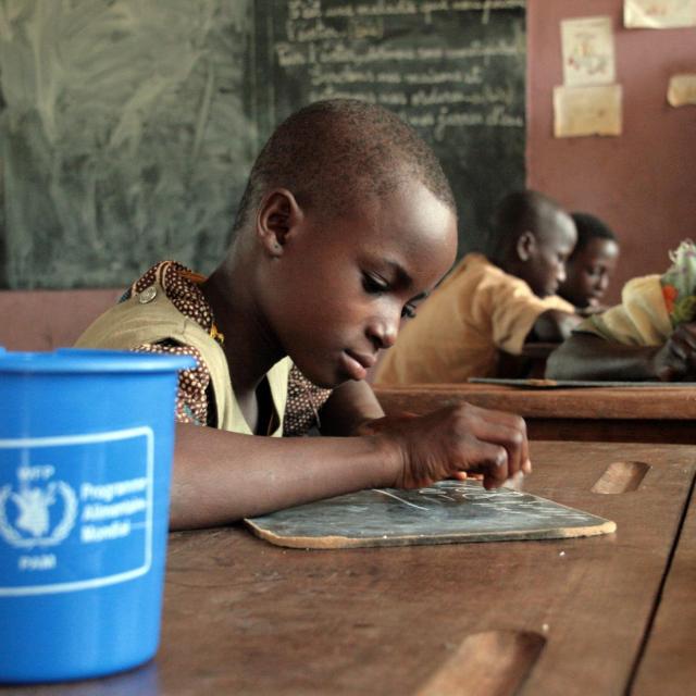 A student in Africa. Photo: WFP/Gabriel Baptista