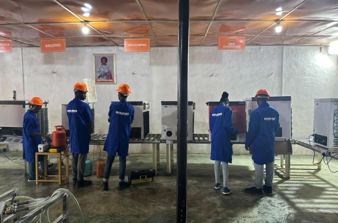 Koolhome Solar Freezer team in Nigeria