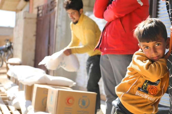 WFP response to the displaced families from Lebanon. Photo: © WFP/Marwa Bana